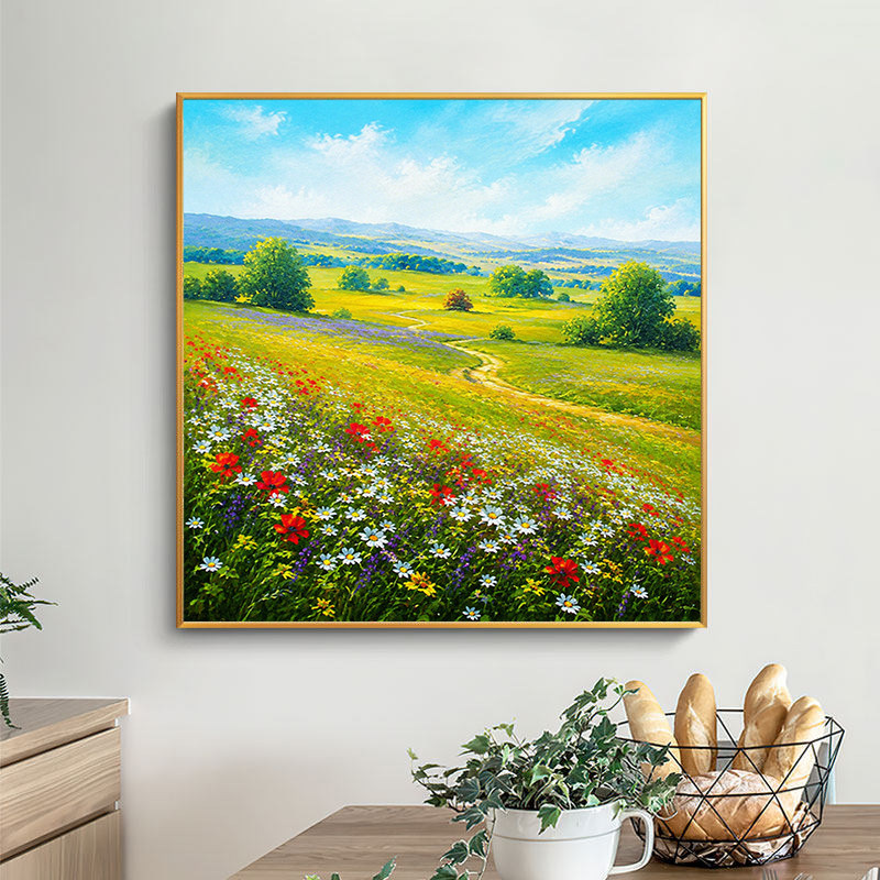 纯手绘油画现代简约玄关画客厅餐厅装饰画欧式轻奢卧室高级感挂画