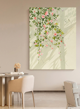 HESD.ART原创春暖花开客厅手绘油画餐厅奶油风装饰画玄关日式挂画