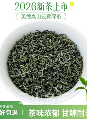 英德绿茶2026春茶高山云雾绿茶浓香耐泡豆香板栗香持久回甘自饮