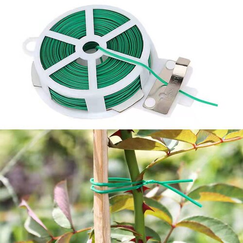 园艺扎带包塑扎线铁丝带剪扎线月季爬藤植物固定绳捆扎带绑花支架