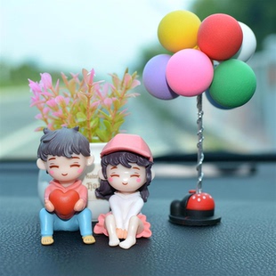 2024网红车载创意摆件女神中控台汽车内装 饰品高级感可爱情侣女生