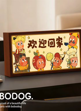 星星人欢迎回家进门发光玄关摆件客厅新家乔迁入户装饰高级仪式感