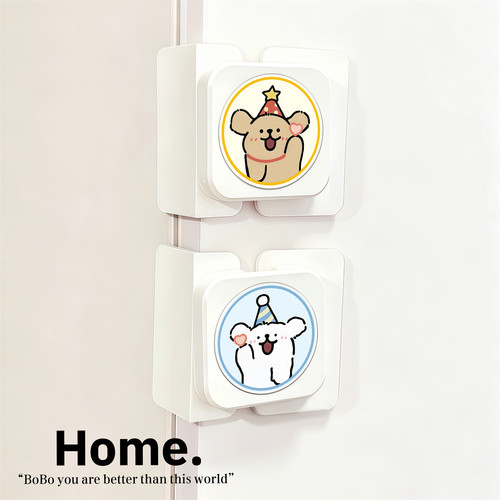 柜门锁扣儿童安全锁防夹手固定卡扣抽屉扣饮水机冰箱门免打孔防开