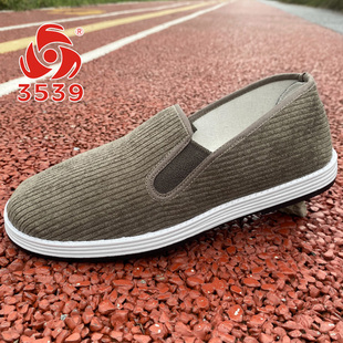 3539老北京布鞋男款艾草吸汗中老年爸爸一脚蹬千层底休闲养生布鞋