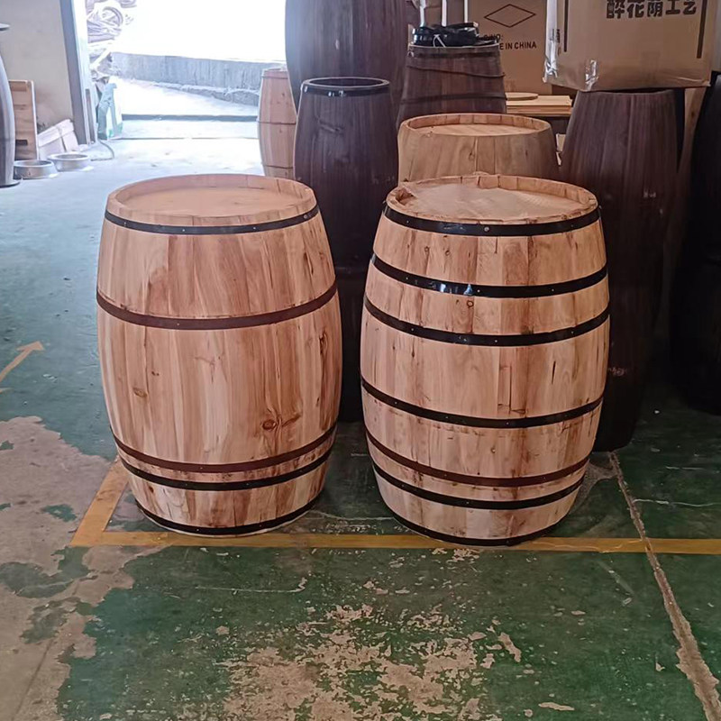 橡木桶装饰酒木制啤酒红酒葡萄酒木桶道具摆设酒吧婚庆仿古做旧桶