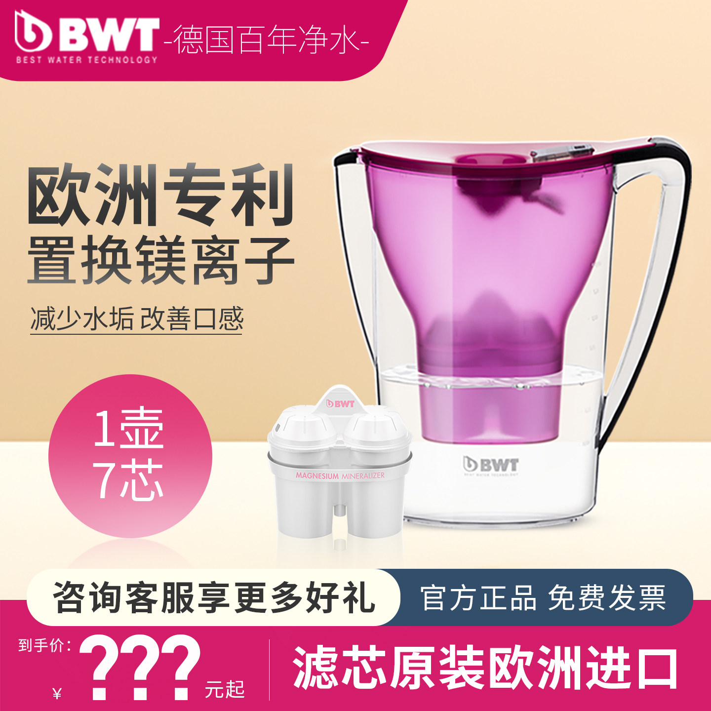 倍世BWT滤水壶活性炭滤芯