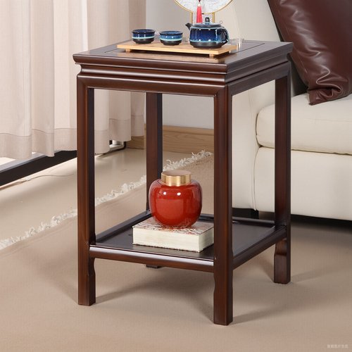 中式简约方桌实木沙发边几