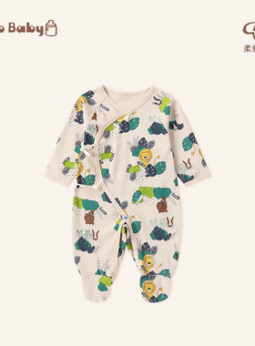 婴儿衣服连体包脚新生长袖哈衣超萌婴幼儿爬服宝宝纯棉新生儿睡衣