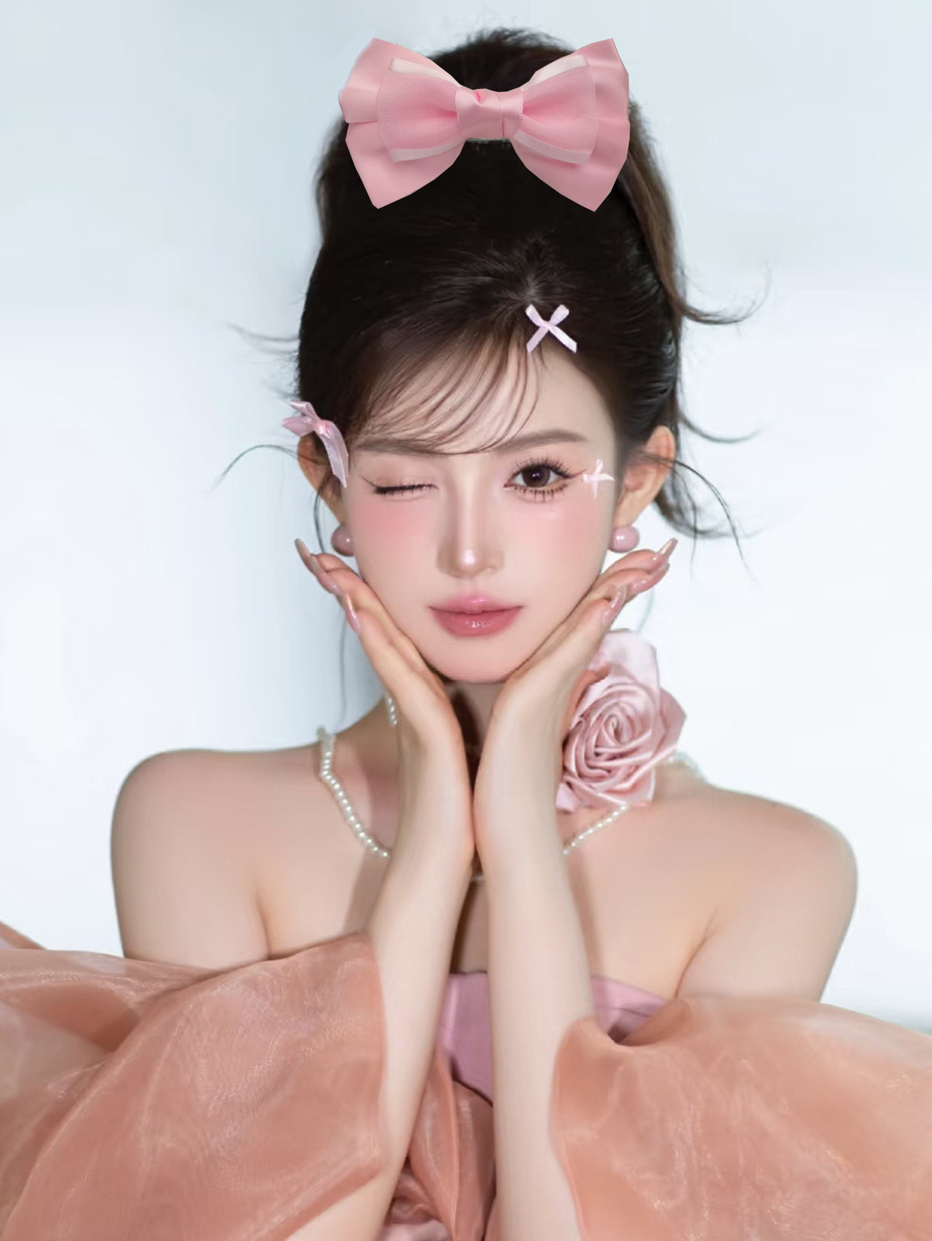 手作蝴蝶结发卡可爱Lolita头饰软妹JK小物萝莉呲甜发夹儿童少女仙