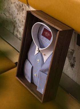 FABRIC SHOP 黑胡桃木实木抽拉式防尘收纳盒