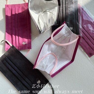 纯黑玫红紫色口罩时尚简约彩色香港迪士尼显瘦2026新高级同款澳门