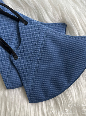 纯色梵高雾霾深蓝色3d口罩立体薄款两层透气显瘦一次性防晒高颜值