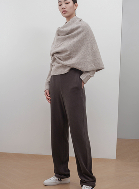 宽松抓绒超柔软糯弹力直筒休闲简约束脚长裤 BOA ON ARTS原创设计