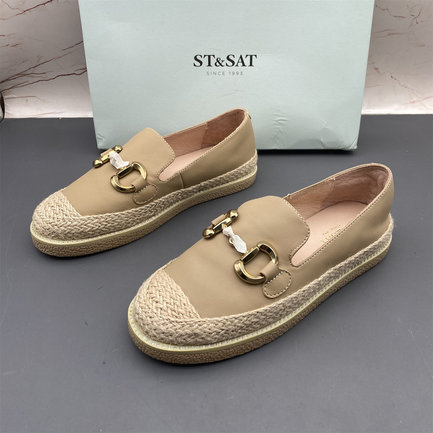 35码ST&SAT星期六撤柜断码处理羊皮女鞋平底防滑中口一脚蹬渔夫鞋,女鞋,渔夫鞋,淘宝优惠券,粉丝福利购,淘宝优惠卷