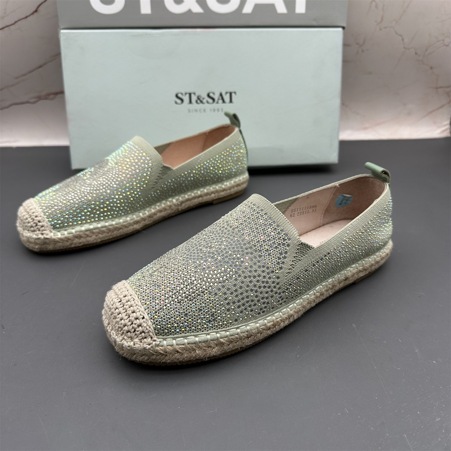 35码ST&SAT星期六撤柜断码处理女鞋平底防滑圆头水钻休闲渔夫鞋,女鞋,渔夫鞋,淘宝优惠券,粉丝福利购,淘宝优惠卷