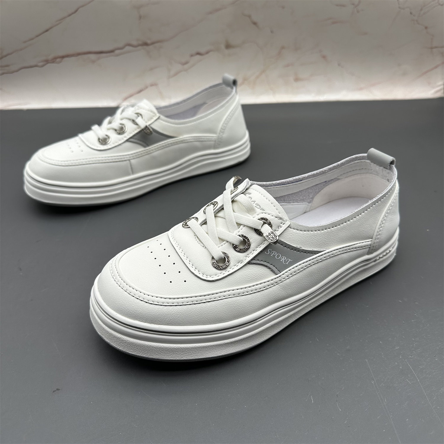 牛皮真皮断码撤柜处理女鞋新款圆头平底防滑一脚蹬时尚气质单鞋,女鞋,休闲板鞋,淘宝优惠券,粉丝福利购,淘宝优惠卷