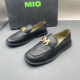 MIO米奥断码 撤柜处理牛皮女鞋 圆头平底防滑中口时尚 35码 乐福鞋