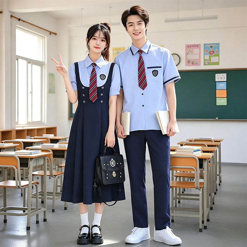 学院风团体班服表演套装中小大学生诗歌朗诵团体大合唱演出服装