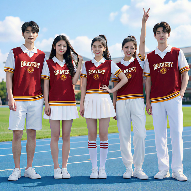 中小学生运动会开幕式入场啦啦操表演服学院风团体合唱演出服班服