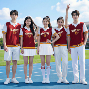 中小学生运动会开幕式入场啦啦操表演服学院风团体合唱演出服班服