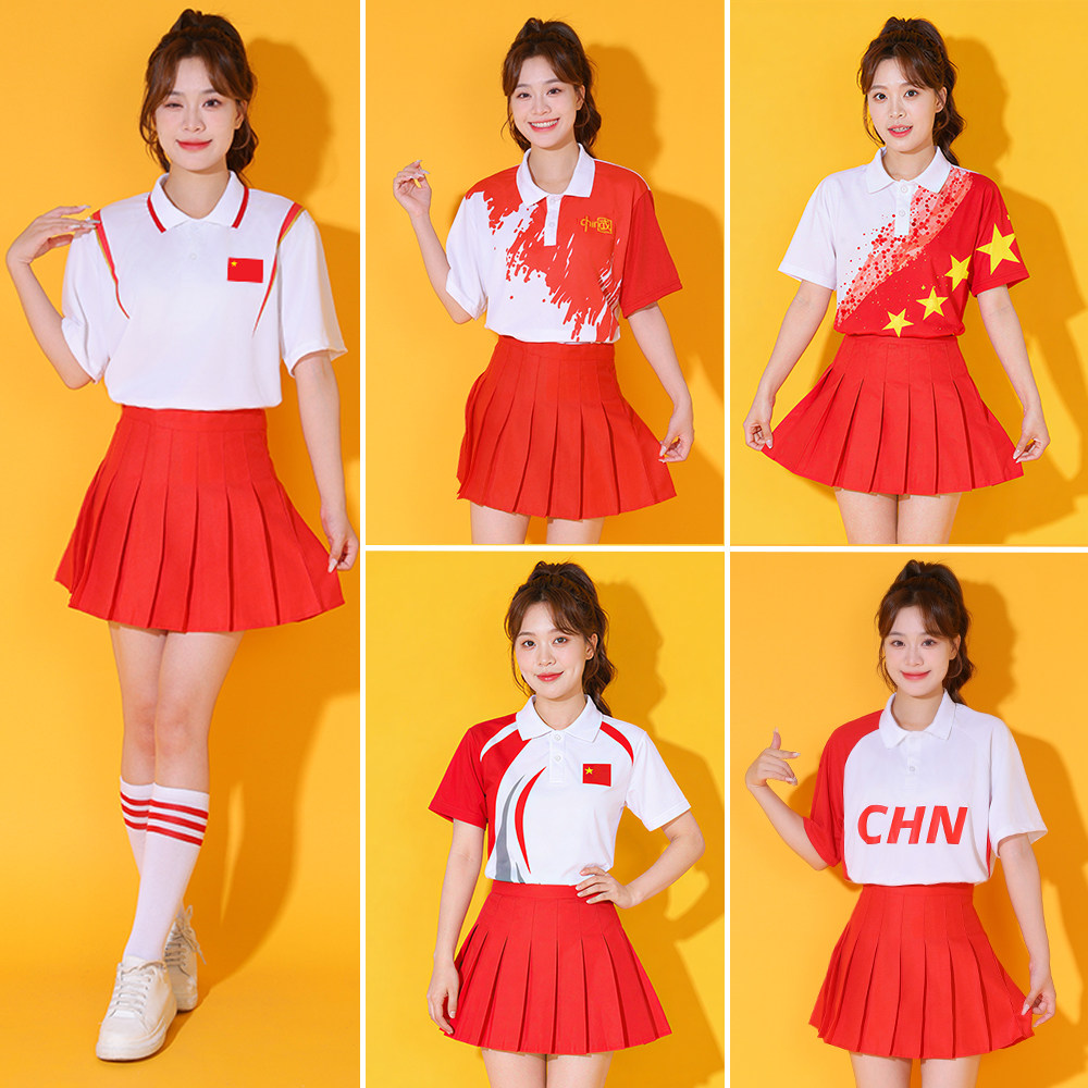 男女中大学生运动会服装团体啦啦民族服装/舞台装