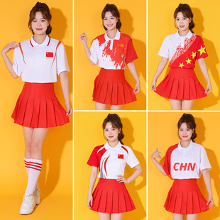 男女中大学生运动会服装团体啦啦操舞蹈演出拉拉队健美操合唱套装