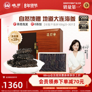 晓芹淡干海参干货大连深海辽刺参100g海参礼盒辽刺参