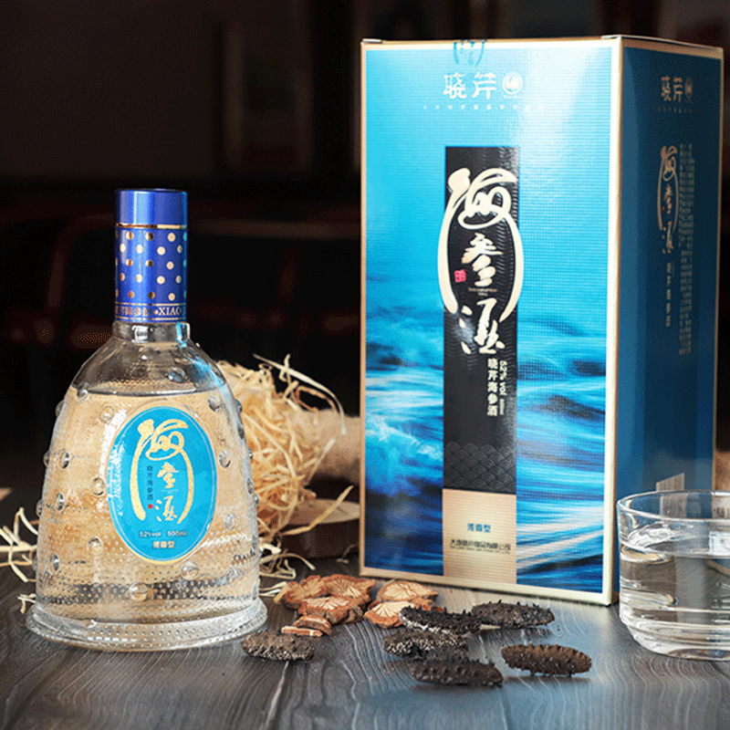 晓芹大连海参酒浓香型52度500ml/瓶节日用高度酒礼品晓芹海参酒