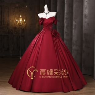 高级轻奢成人礼生日订婚伴娘艺考表演主持年会独唱美声蓬蓬裙