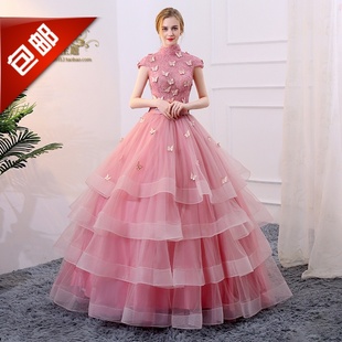 新款气质名媛独唱演出声乐艺考表演成人礼年会主持人年会蓬蓬礼服