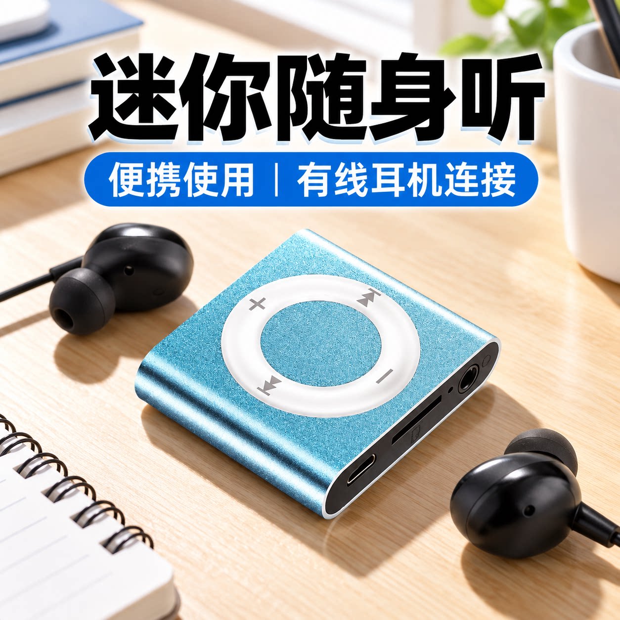 MP3听歌专用蓝牙学生版英语跑步音乐mp3小巧外放喇叭无线