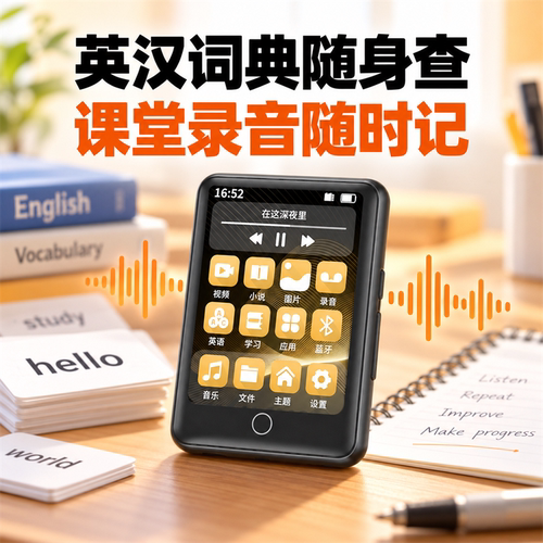 mp3英语听力专用随身听按键版音乐听歌可蓝牙全面屏播放器触屏mp5