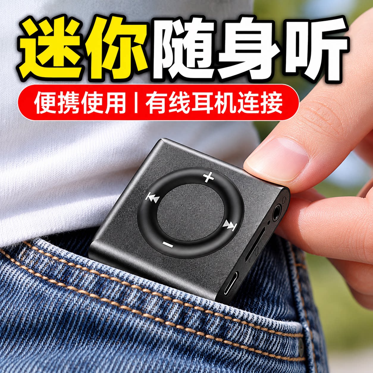 MP3听歌专用超薄神器新款mp3MP3蓝牙小型带喇叭播放器