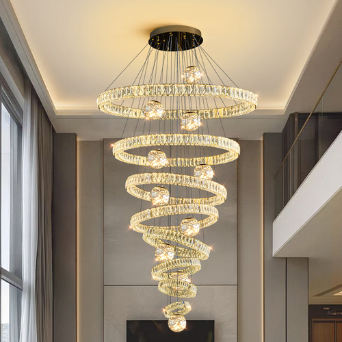 别墅复式楼大吊灯轻奢水晶灯