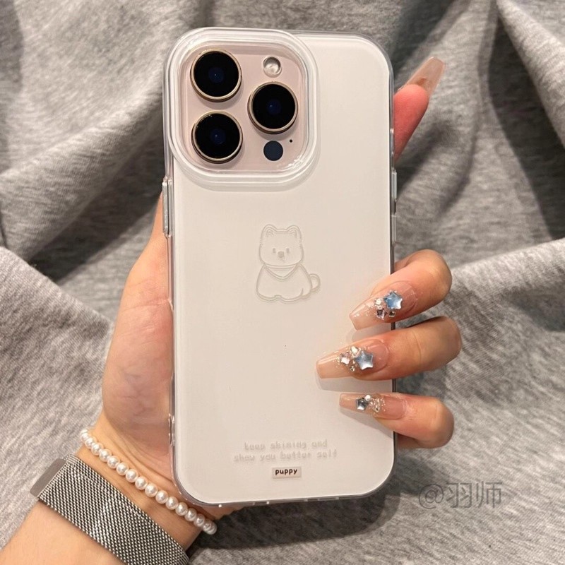 ins围巾线条西高地适用苹果17promax手机壳小米16/15华为14女13简约11pro防摔X/XR挂件7/8plus一加6plus大孔