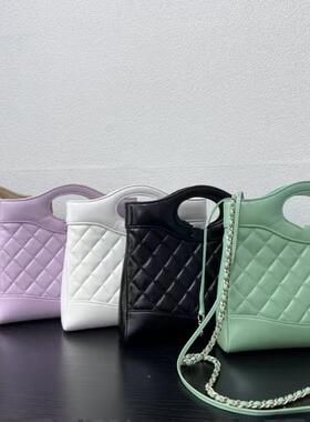 高奢品质~24款菱格包31bag mini褶皱牛皮包单肩斜挎链条手提女包