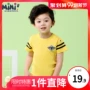 Quần áo trẻ em bút chì mini cotton Áo thun tay ngắn mùa hè 2019 mới cho trẻ em áo sơ mi nửa tay trẻ em nam tính từ bi - Áo thun áo thun cộc tay cho bé