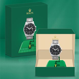 国产积木绿水鬼积木拼装玩具手表摆件父亲节礼物