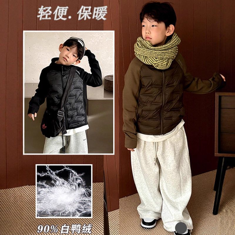 儿童轻薄羽绒服秋冬装修身短款男童女童羽绒内胆校服神器打底保暖