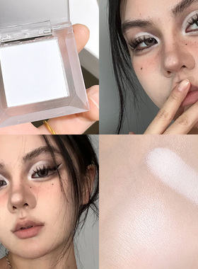 gellas单色眼影 白色截断眼妆 哑光高光黑色自然立体提亮眼头脸部