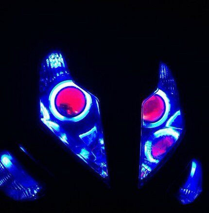 梦工厂 骠骑 电动车 摩托车 大灯总成 天使眼 恶魔眼 双光透镜