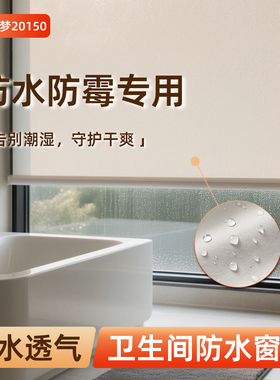 卫生间防水窗帘遮光免打孔安装厨房厕所浴室卷拉式遮挡办公室卷帘