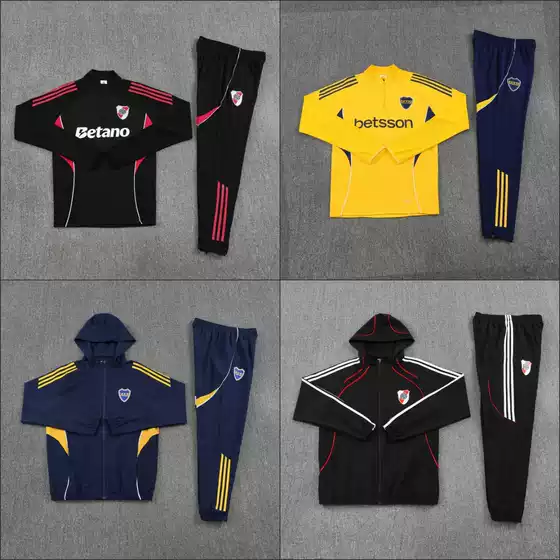 2627 Argentinian River Plate Boca Juniors Long-Sleeve Half-Zip Full-Zip Training Uniform Football Jersey Autumn and Winter Jacket
