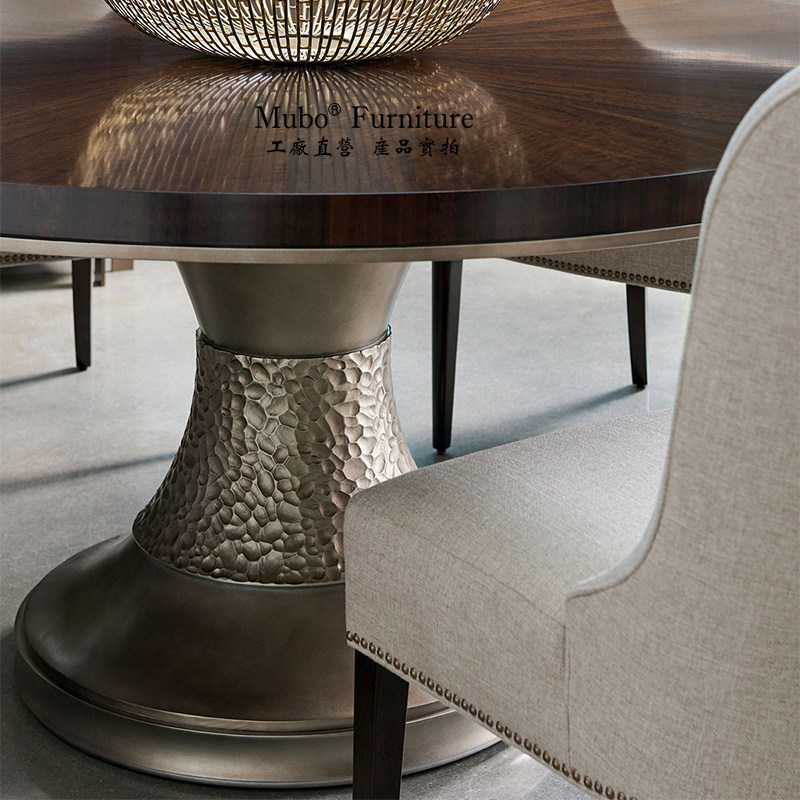 定做新古典香槟金香槟银餐桌 餐厅轻奢实木环保餐桌|msdalam kategori perabot kediaman, of Tables, meja makan - dari Buy2taobao.com untuk memberikan perkhidmatan ejen Taobao profesional membeli