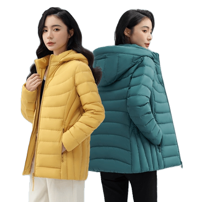鸭鸭羽绒服女轻薄修身外套