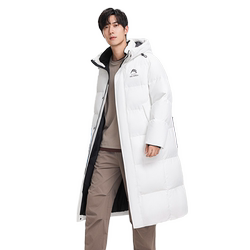 鸭鸭情侣连帽长款羽绒服男