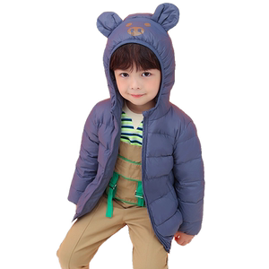鸭鸭童装羽绒服儿童冬季宝宝2024新款男女童短款纯色可爱连帽外套