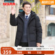 商务短外套爸爸装 连帽时尚 中长款 鸭鸭中老年羽绒服男2025年秋冬季