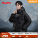 时尚 鸭鸭男款 新品 加厚2025年冬季 百搭连帽羽绒服外套A 羽绒服短款
