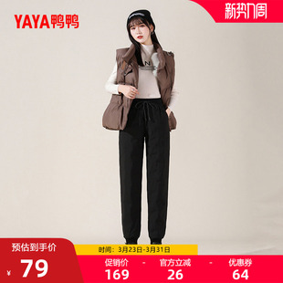 显瘦加厚保暖长裤 外穿百搭修身 子 女2025冬反季 鸭鸭黑色高腰羽绒裤